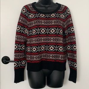 Sandro Paris Patterned Knit Sweater Medium